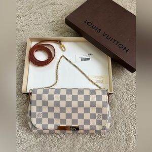 Authentic Louis Vuitton Favorite PM Damier Azur
